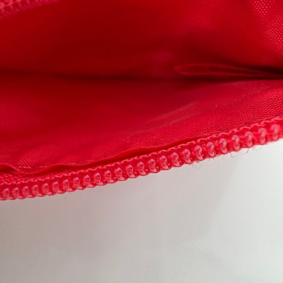 Marimekko for Clinique zip coin purse case change wallet 4"x3" red pink NEW - Picture 4 of 6